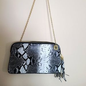 Neiman Marcus snake print clutch